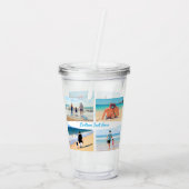 Custom Photo Collage Acrylic Tumbler with Text アクリルタンブラー (裏面)