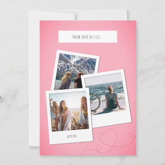 Custom Photo Collage Card + Inspirational Message シーズンカード (正面)