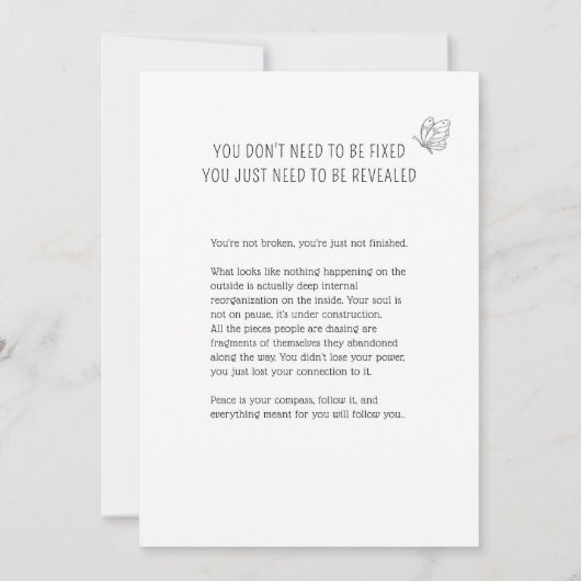 Custom Photo Collage Card + Inspirational Message シーズンカード (裏面)