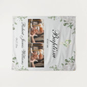 Custom Photo Collage Christening Baptism Backdrop タペストリー (正面(横))