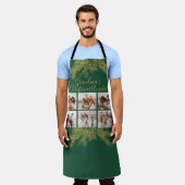 Custom Photo Collage Elegant Grandma's Christmas  エプロン (着用した状態)