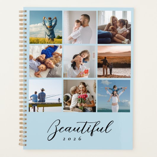 Custom Photo Collage Family Annual Planner プランナー手帳 (正面)