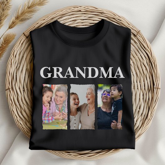 Custom Photo Collage Grandma – Personalized Family Tシャツ