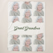 Custom Photo Collage Great Grandma Personalized  シェルパブランケット (正面)