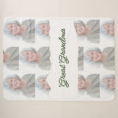 Custom Photo Collage Great Grandma Personalized  シェルパブランケット (正面(横))