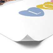 Custom photo collage love family simple ポスター (角)