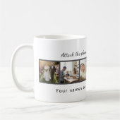 Custom Photo Collage Mug – Your Photo & Your Text  コーヒーマグカップ (左)