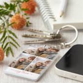 Custom Photo Collage My Love Keychain キーホルダー (正面右)