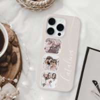 Custom Photo Collage Personalized Beige