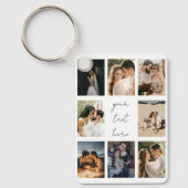 Custom Photo Collage Personalized Picture Family キーホルダー (正面)