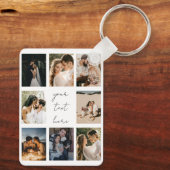 Custom Photo Collage Personalized Picture Family キーホルダー (裏面)