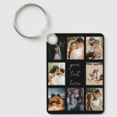 Custom Photo Collage Personalized Picture Family キーホルダー (正面)