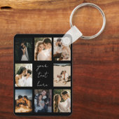 Custom Photo Collage Personalized Picture Family キーホルダー (裏面)