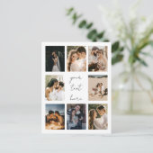 Custom Photo Collage Personalized Picture Family シーズンポストカード (スタンド正面)