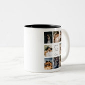 Custom Photo Collage Personalized Picture Family ツートーンマグカップ (正面右)