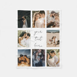 Custom Photo Collage Personalized Picture Family フリースブランケット