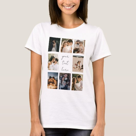 Custom Photo Collage Personalized Picture Family Tシャツ (正面)
