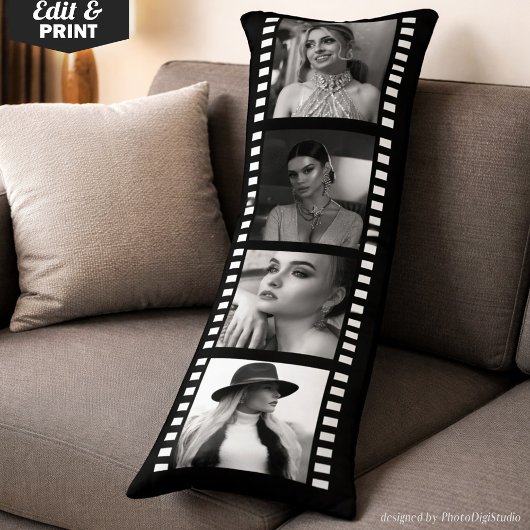 Custom Photo Collage Pillow, Movie Film Strip  ボディピロー