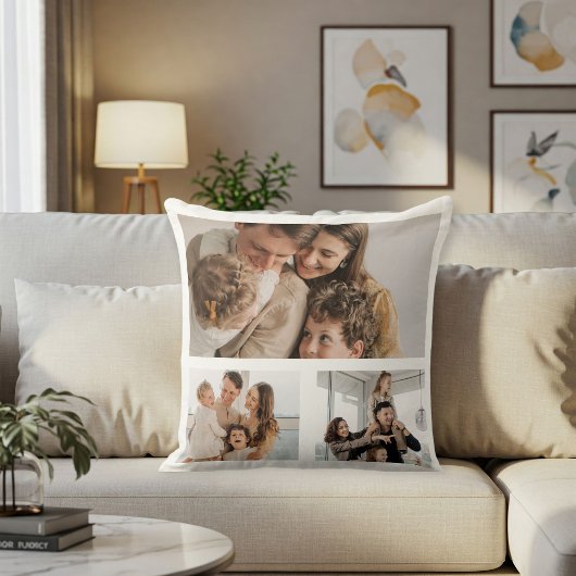 Custom photo collage pillow, Personalized photo  クッション