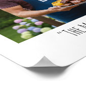 Custom Photo Collage Poster Family Quote Modern ポスター (角)