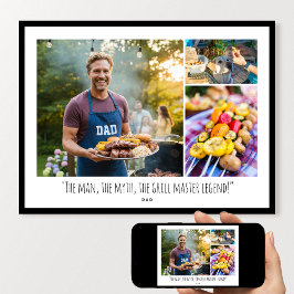 Custom Photo Collage Poster Family Quote Modern ポスター