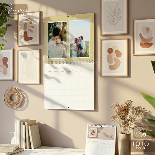 Custom photo collage Rose Line Art 2026 カレンダー