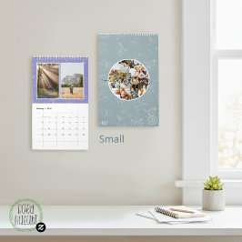 Custom photo collage Rose Line Art 2026 カレンダー