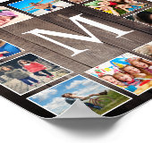 Custom Photo Collage Rustic Farmhouse Family ポスター (角)