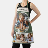 Custom Photo Collage Sage Green Kitchen エプロン (インサイチュ)