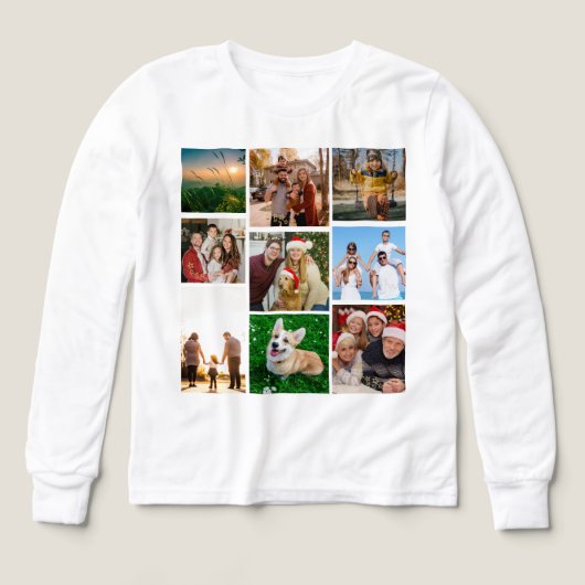 Custom Photo Collage Shirt, Custom 9 Photos   (デザイン正面)