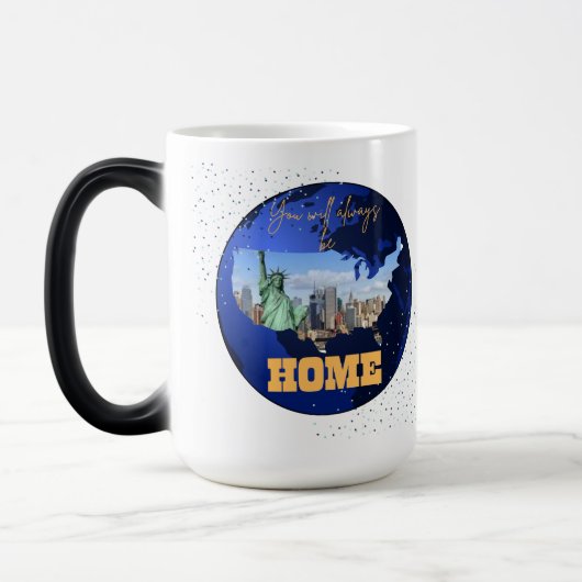Custom Photo Country Map You Will Always Be Home M モーフィングマグカップ (左)