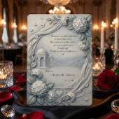 Custom Photo Cream Hydrangea Neoclassical Wedding サンキューカード