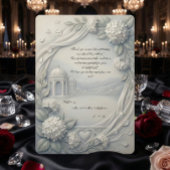 Custom Photo Cream Hydrangea Neoclassical Wedding サンキューカード