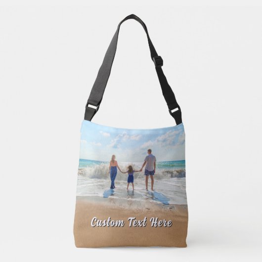 Custom Photo Crossbody Bag Personalized Text クロスボディバッグ (正面)