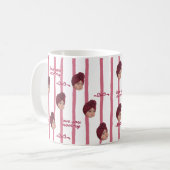 Custom Photo Cute Bow Pattern Mug for Father's Day コーヒーマグカップ (正面左)