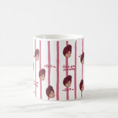 Custom Photo Cute Bow Pattern Mug for Father's Day コーヒーマグカップ (中央)