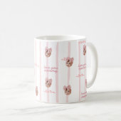 Custom Photo Cute Bow Pattern Mug for Father's Day コーヒーマグカップ (正面右)