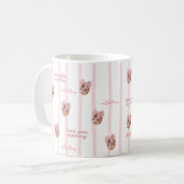 Custom Photo Cute Bow Pattern Mug for Father's Day コーヒーマグカップ (正面左)