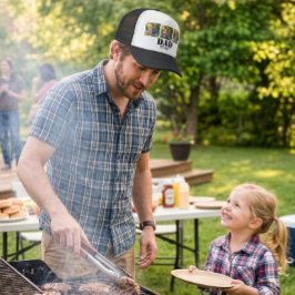 Custom Photo Dad Established Minimal Typography キャップ