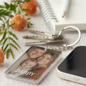 Custom Photo "DADDY'' Modern キーホルダー (正面右)