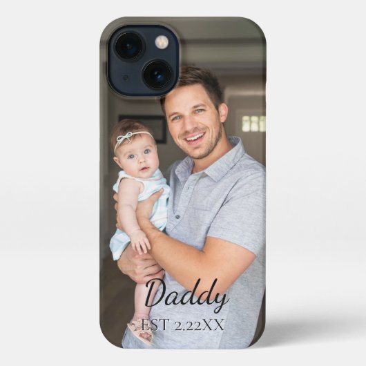 Custom Photo "DADDY'' new father iPhoneケース (裏面)