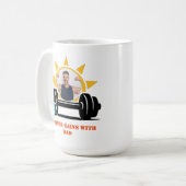 Custom photo Dad's Summer Barbell Father's Day コーヒーマグカップ (正面左)