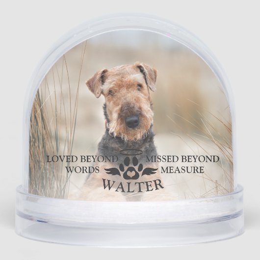 Custom Photo Dog Memorial Loved Beyond Words (正面)