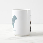 Custom Photo Doodle Mom Personalized Name Teal コーヒーマグカップ (中央)