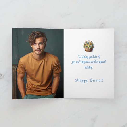 Custom Photo Easter Card シーズンカード (内部)