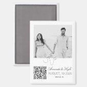 Custom Photo editable Wedding Save the Date magnet マグネット (正面/裏面)