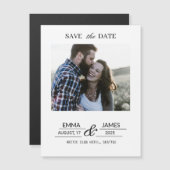 Custom Photo Engagement Save the Date magnet (正面/裏面)