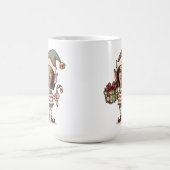 Custom Photo Face Christmas Elf コーヒーマグカップ (中央)