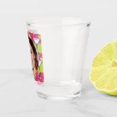 Custom Photo Face & Cocktail Personalized Pink ショットグラス (右)