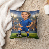Custom Photo-Face Soccer/Football Star Caricature クッション (ブランケット)